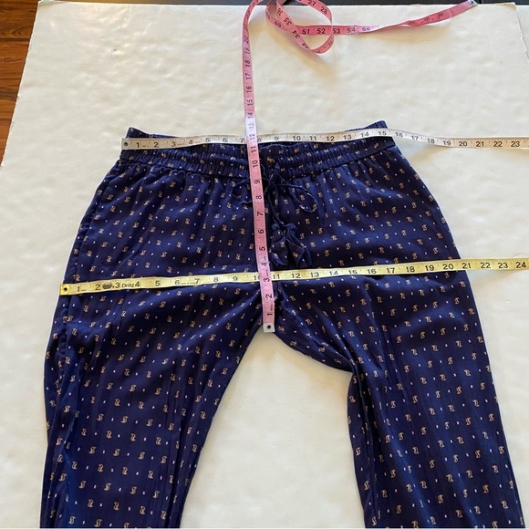 Calypso St Barth Pants Womens Size Small Navy Blue Lightweight Printed Pockets - Picture 11 of 12